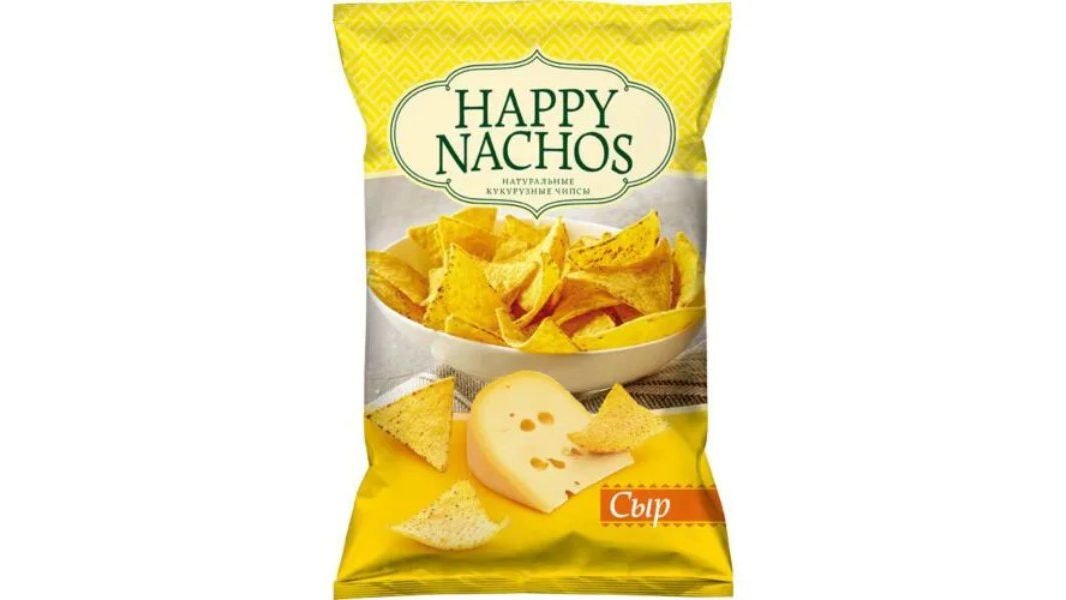 Чипсы кукурузные Happy Nachos со вкусом Сыра 75г