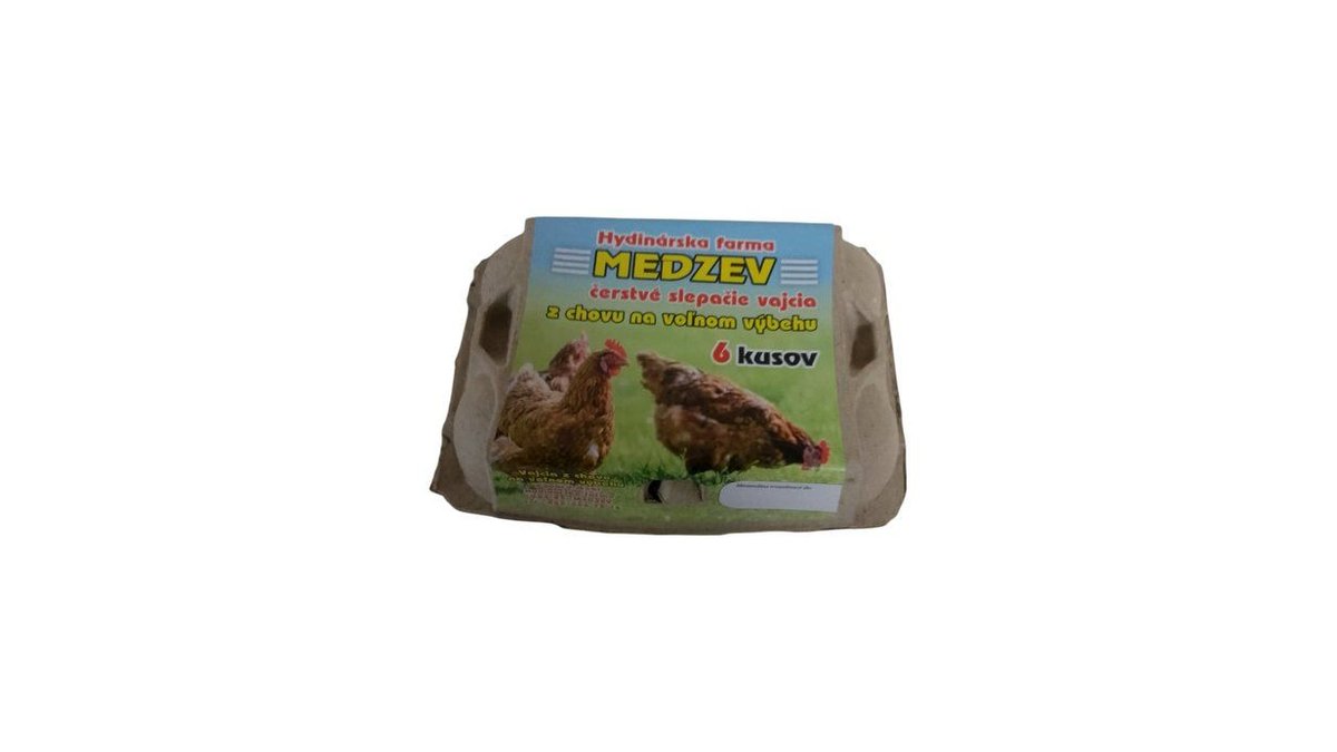 Medzev Vajcia Voľny výbeh 6 ks