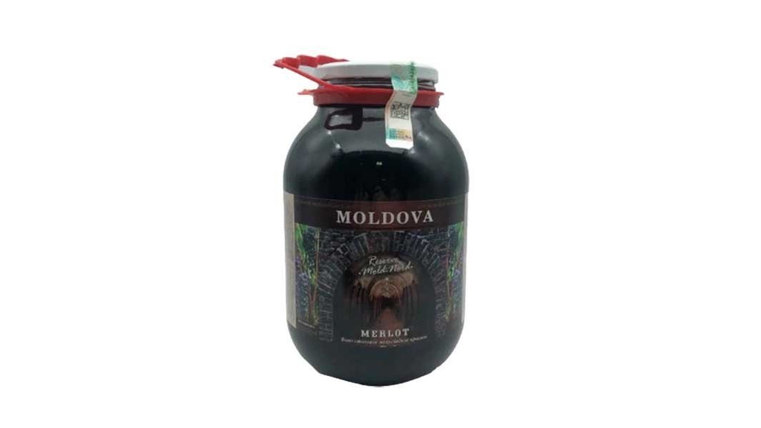 Вино Merlot красное полусладкое 10% 2 л банка