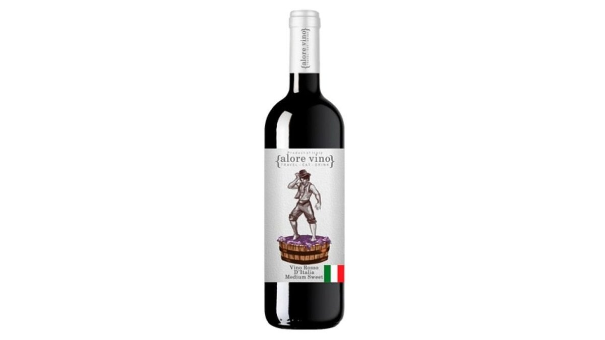 Вино Alore Vino красное полусладкое 10.5% 0.75 л