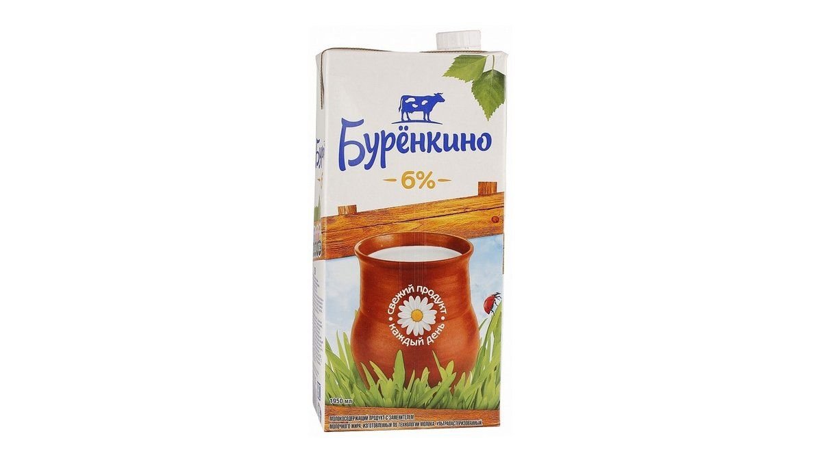 Молокосодержащий продукт Буренкино 6% 1.95 л
