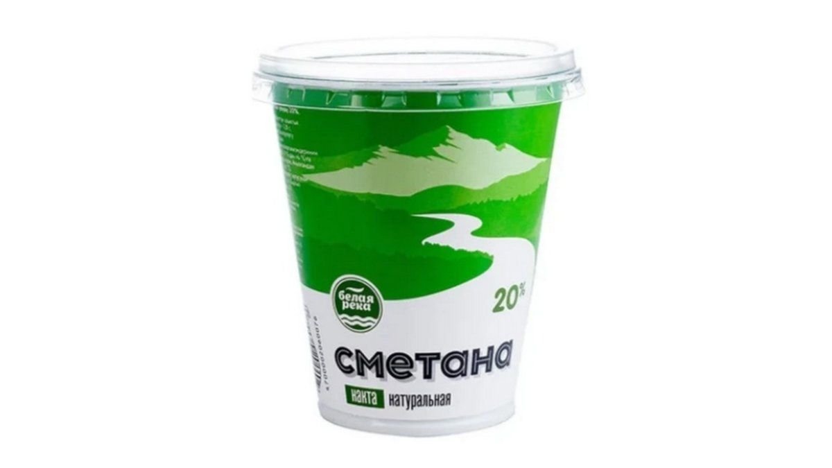 Сметана Белая река 20% 320 г