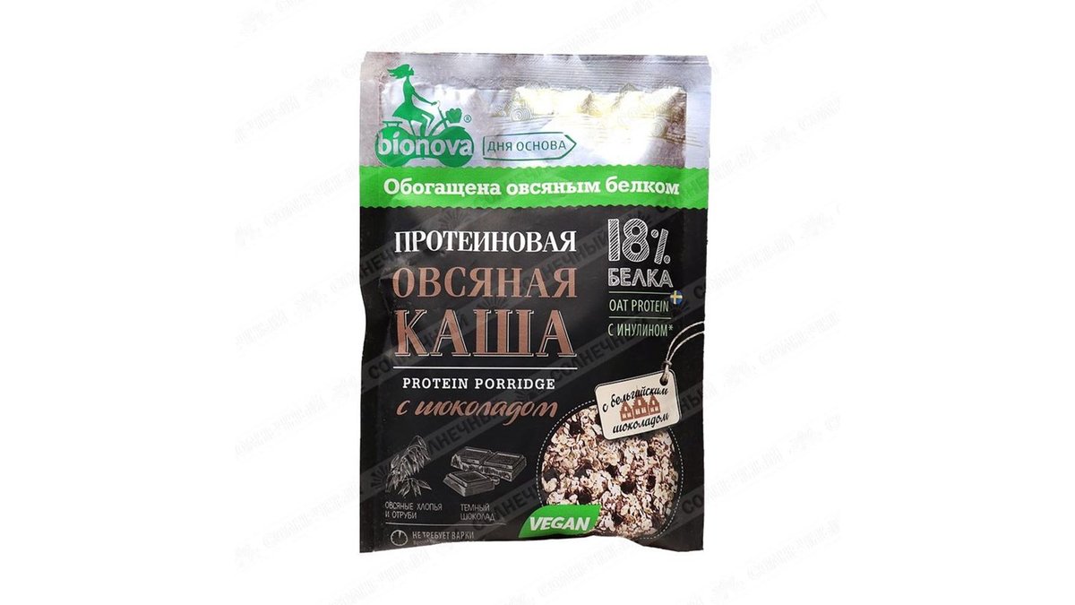 Каша Bionova овсяная с шок протеиновая 40 г