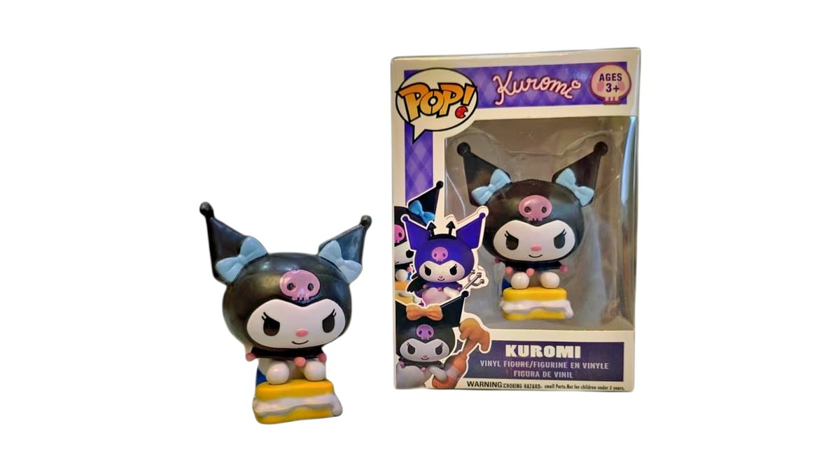 Kuromi Pop figure hold sandwich