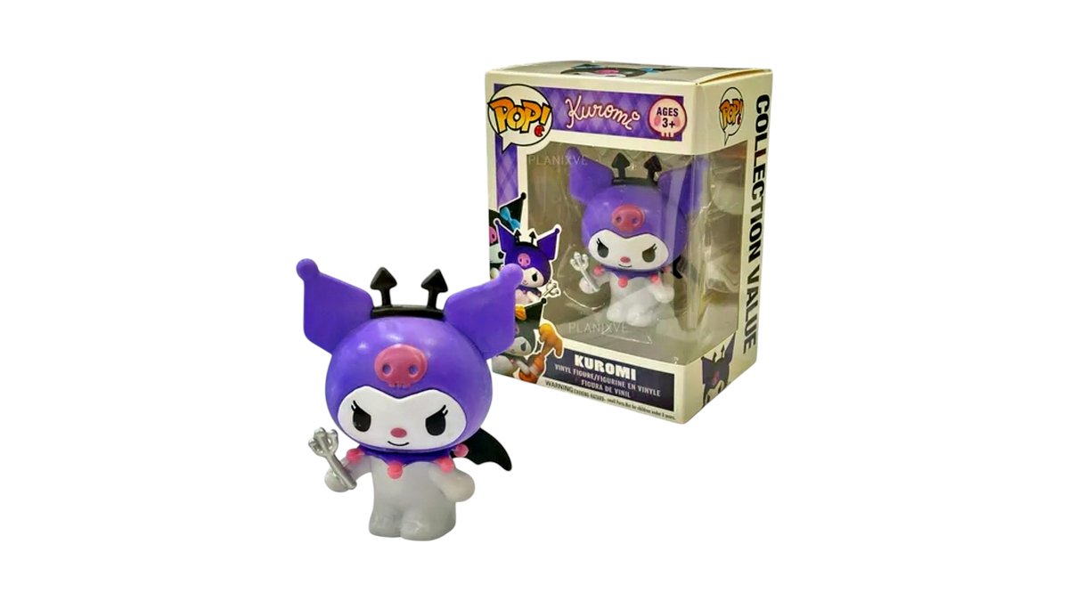 Kuromi Pop figure hold trident