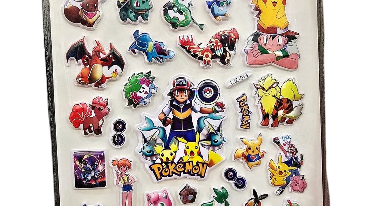 Pokemon stickers 3D