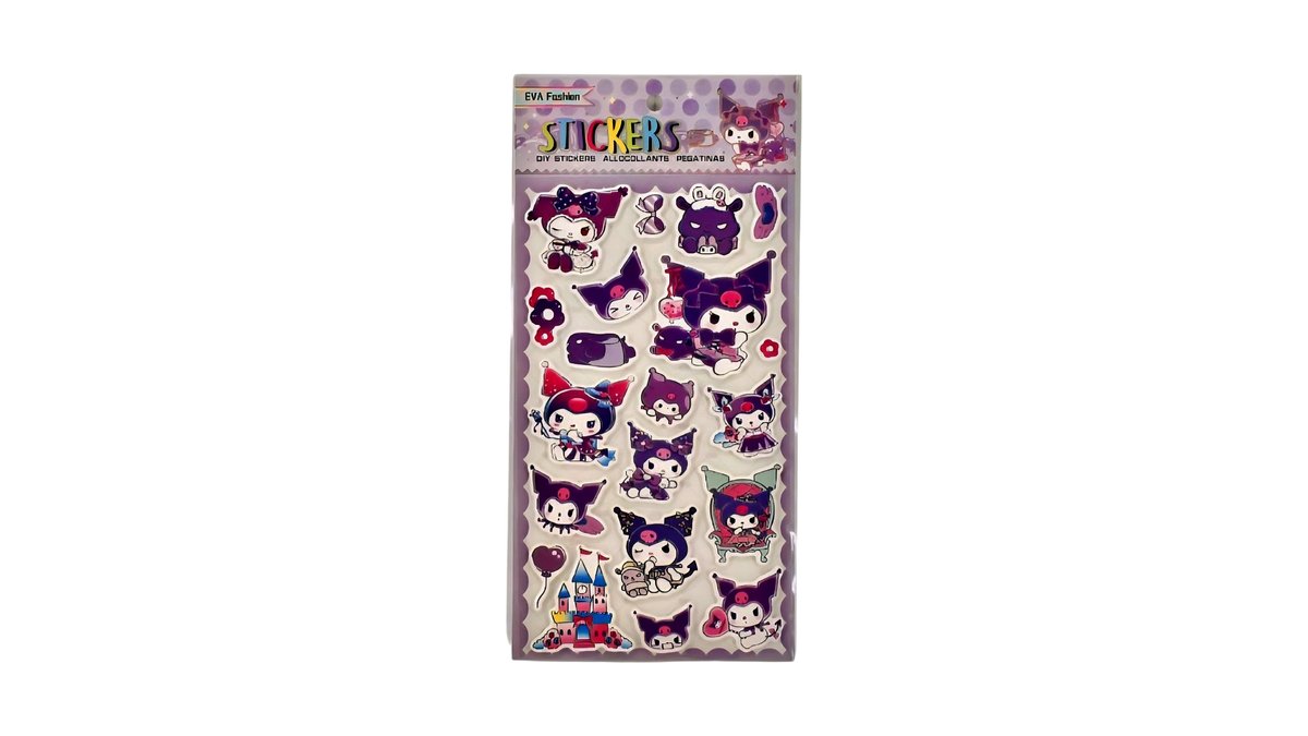 Kuromi stickers 3d