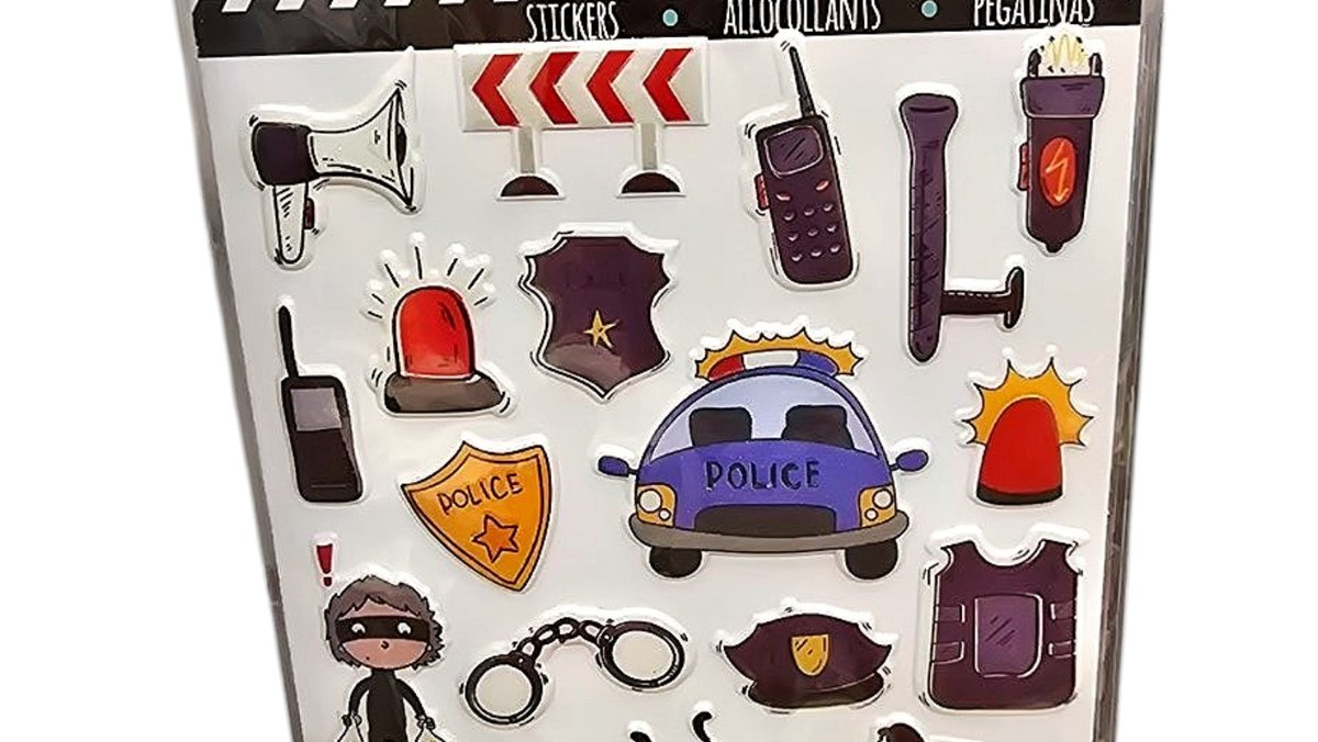 Police stickers 3d