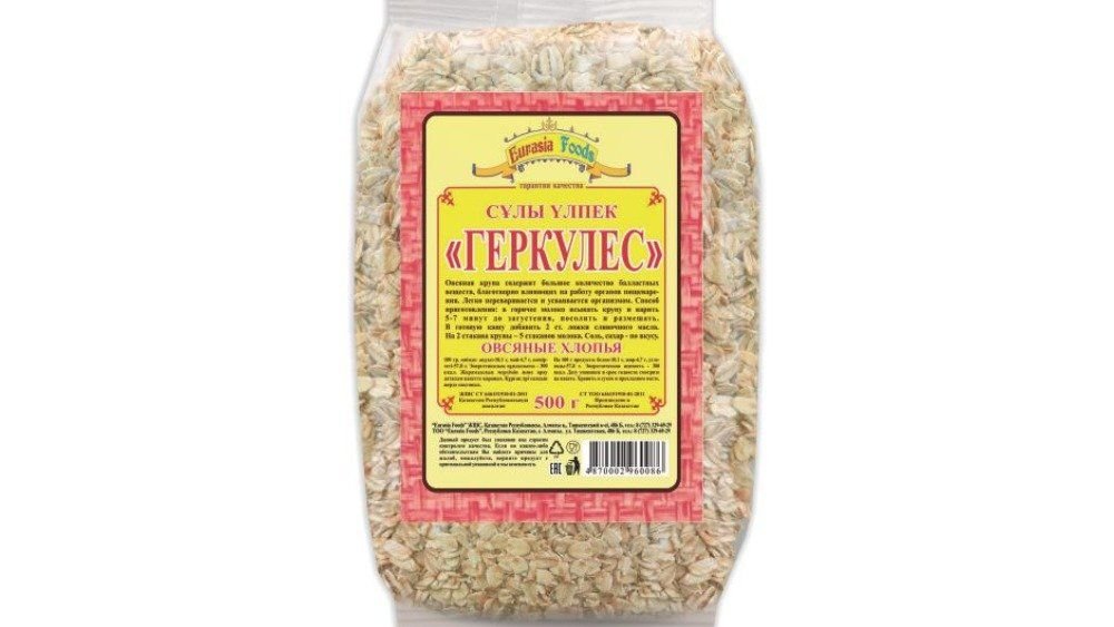 Хлопья геркулес Eurasia Foods овсяные 500 г