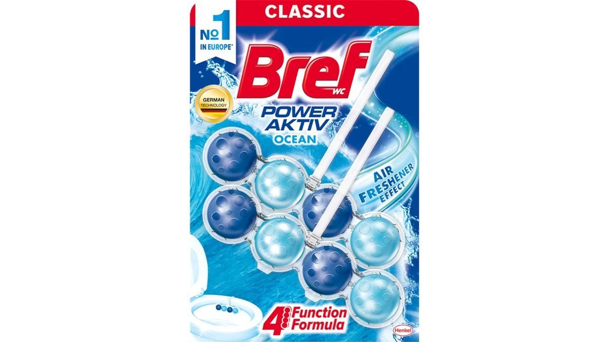 Туалетный блок Bref Сила-Актив океанский бриз 2x50 г