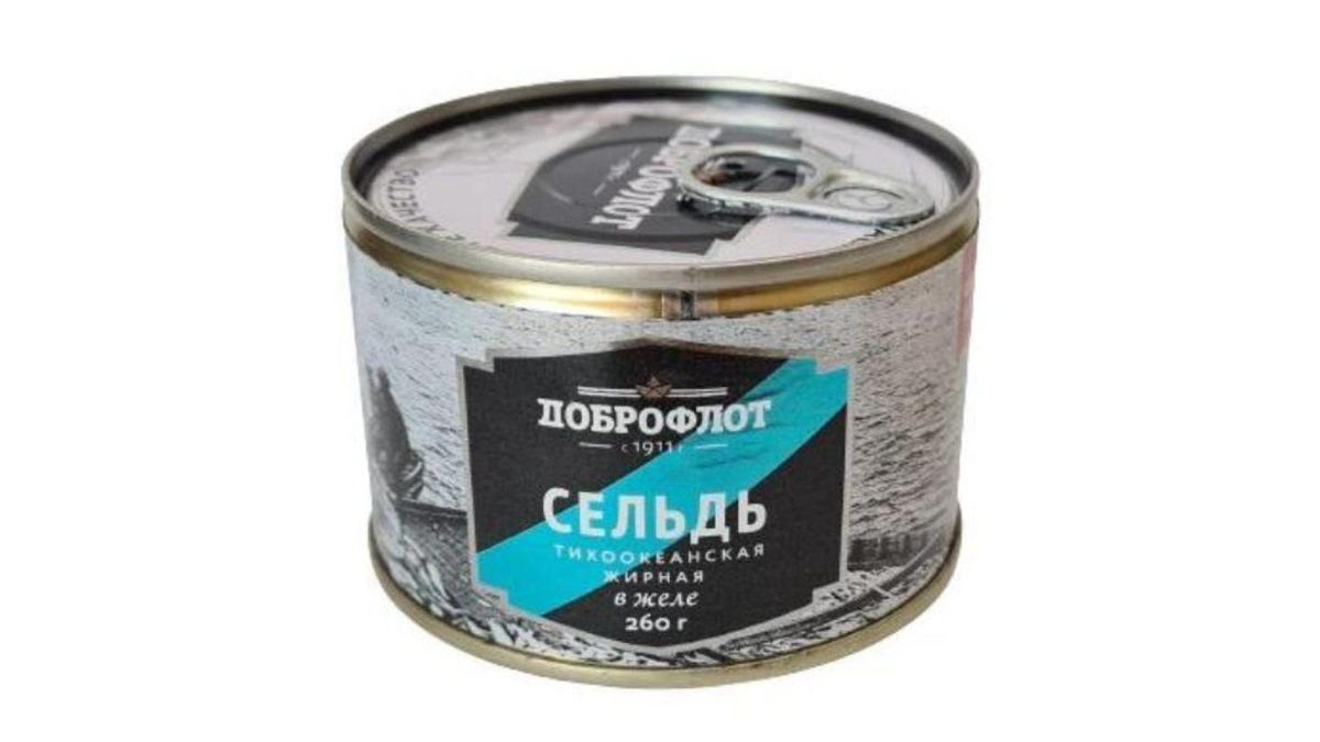 Сельдь Доброфлот жирная в желе №6 260г ж/б