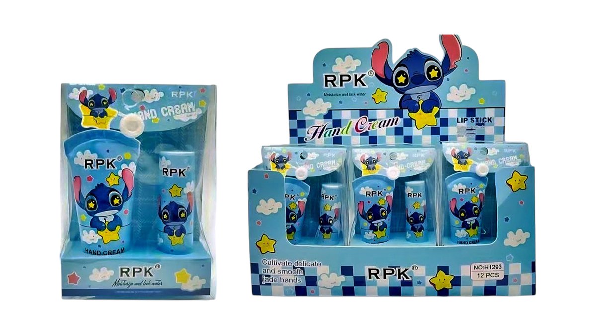 Stitch hand cream and lipgloss gift set