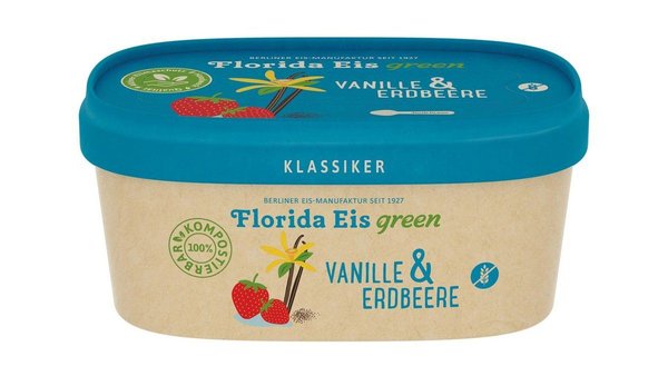 ❄️ Florida Eis Green Vanille & Erdbeere, 150 ml
