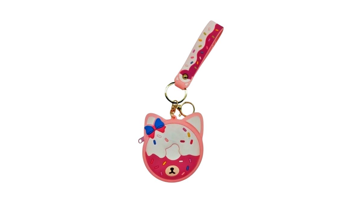 Donut coins wallet and brelock Pink