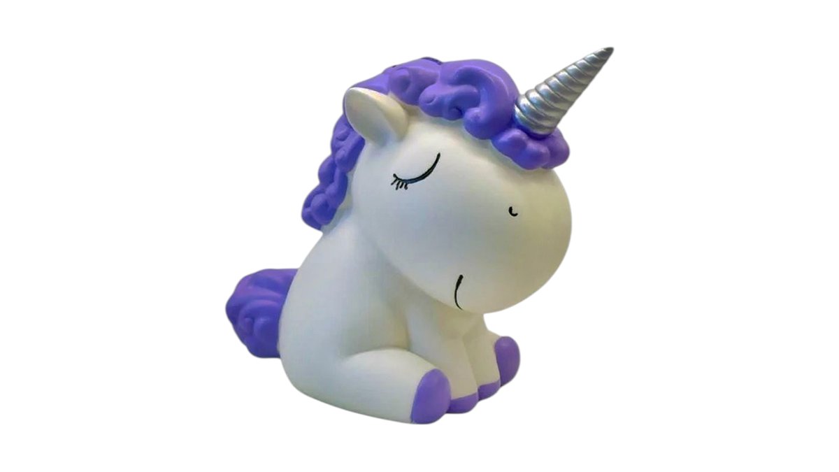 Unicorn purple piggy bank