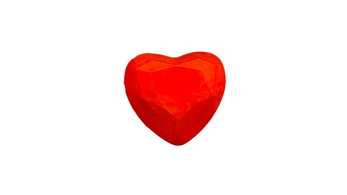 Red heart shaped Ring Gift Box with LED light
