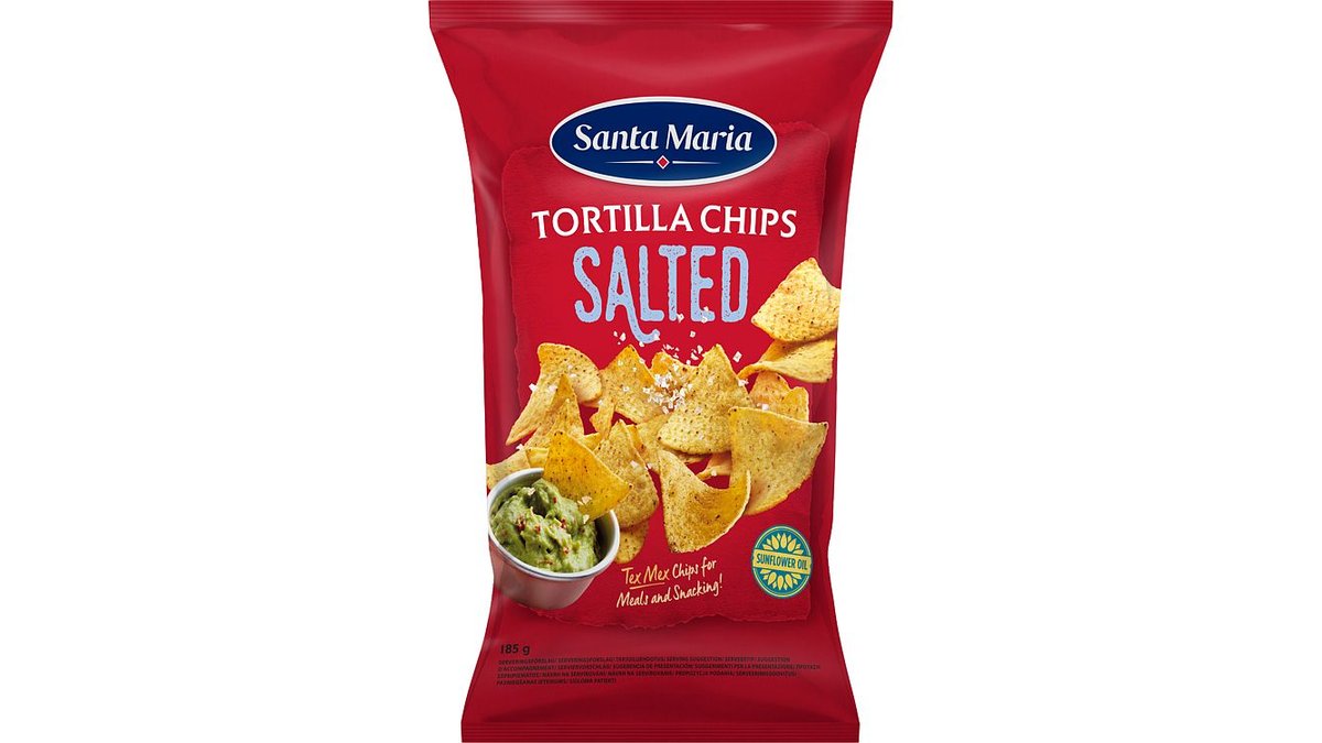 Santa Maria Tortilla Chips Salt, 185 g