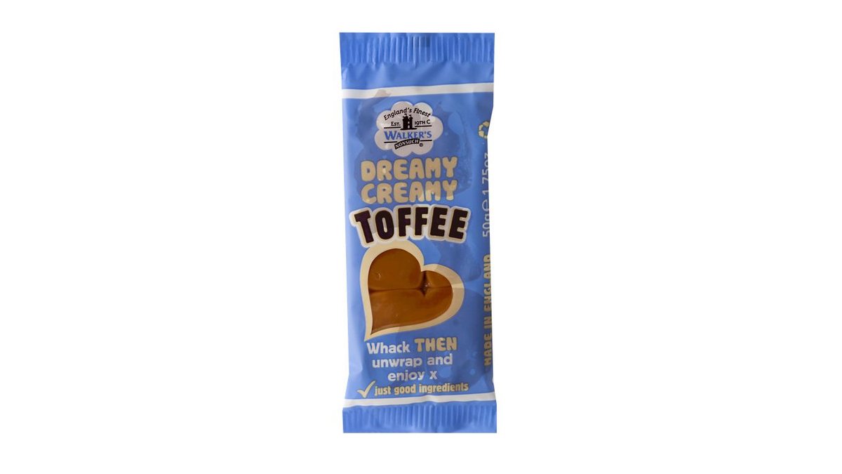 Walkers Fløtekarameller Creamy Toffee, 50 g