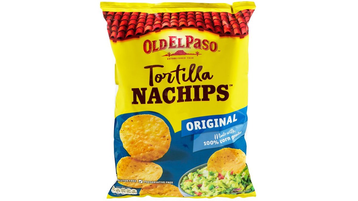 Old El Paso Tortilla Nachips Crunchy, 185 g
