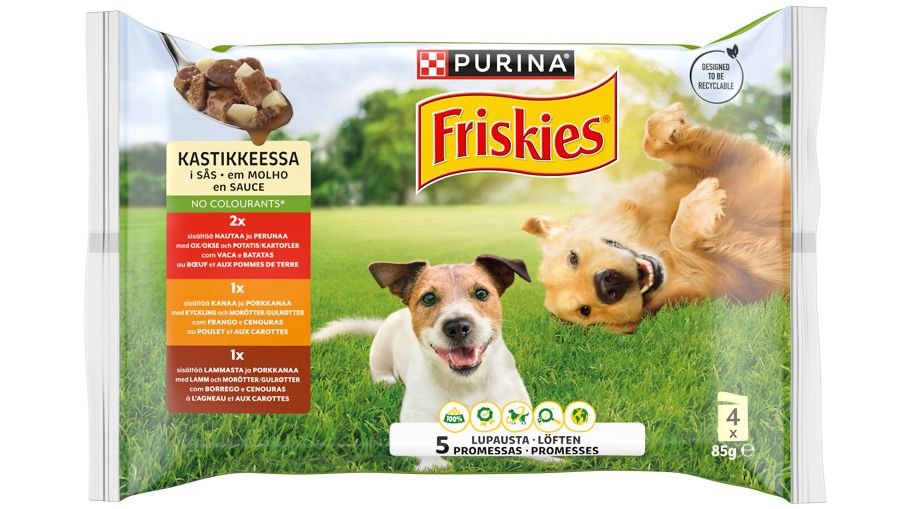 Purina Friskies Våt Hund, 4 pk, 340 g