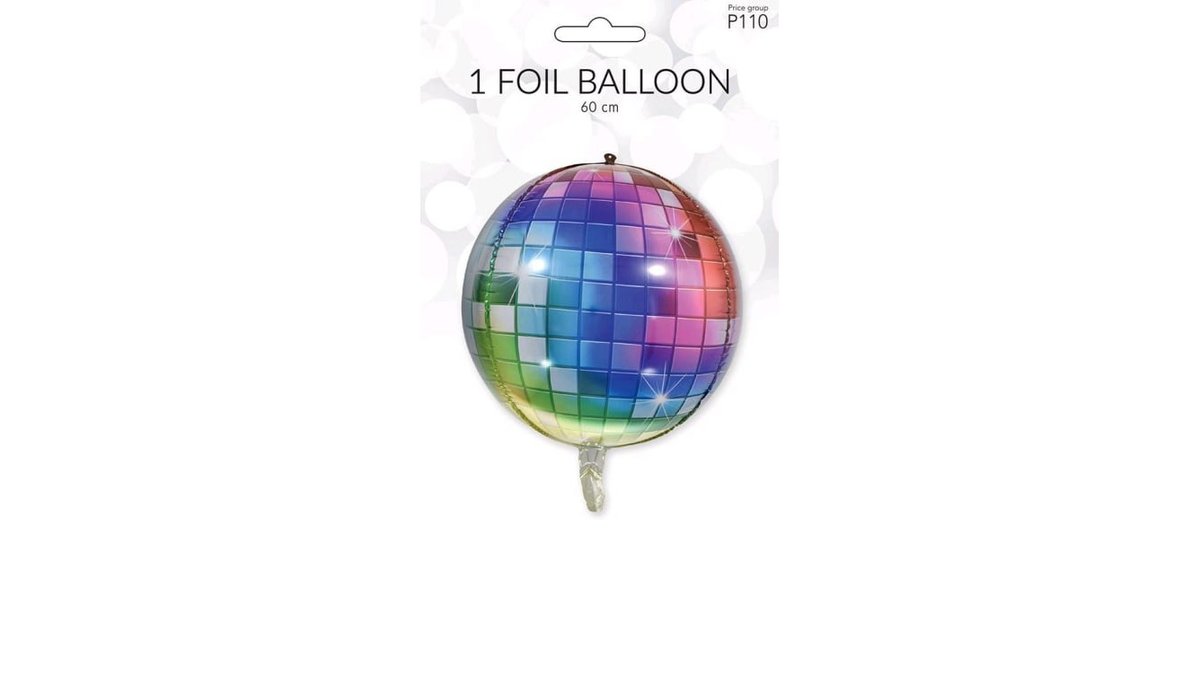 Folieballon discokugle 60 cm, Happy Party