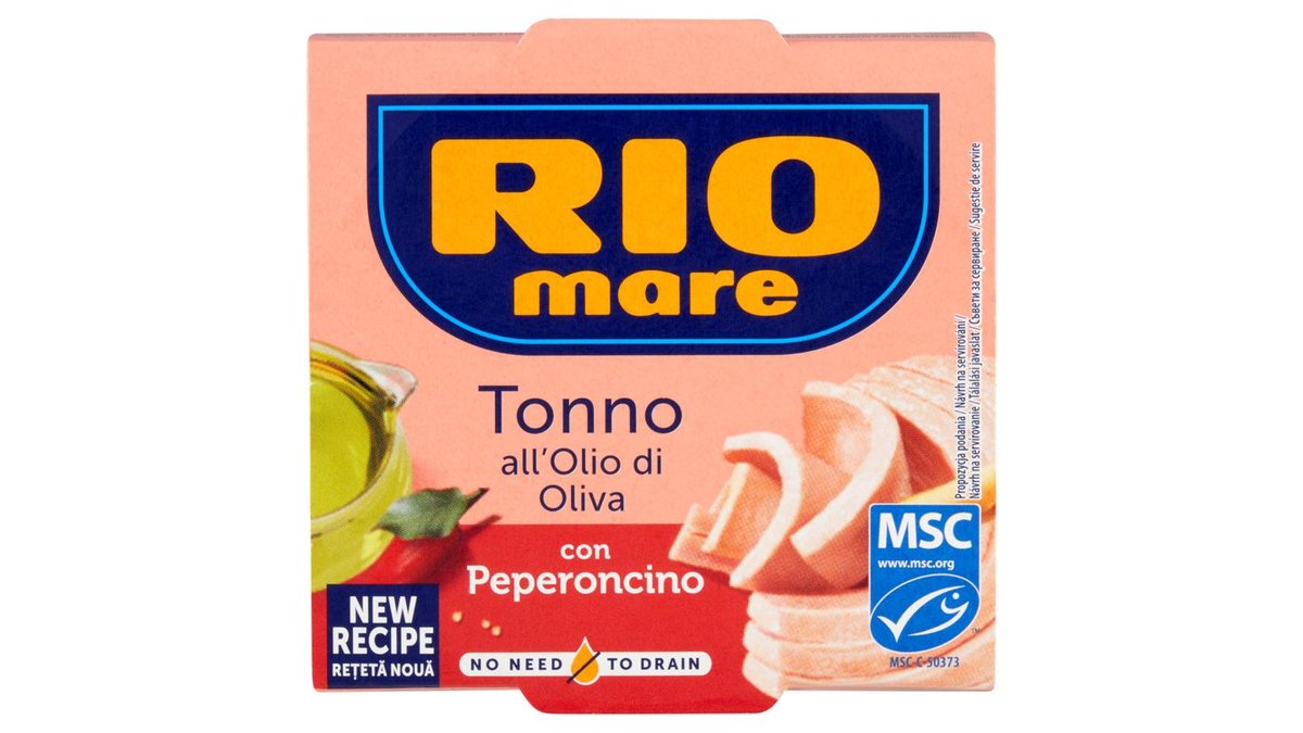Náhled kategorie Rio Mare Tuňák v olivovém oleji s chilli papričkou 120g