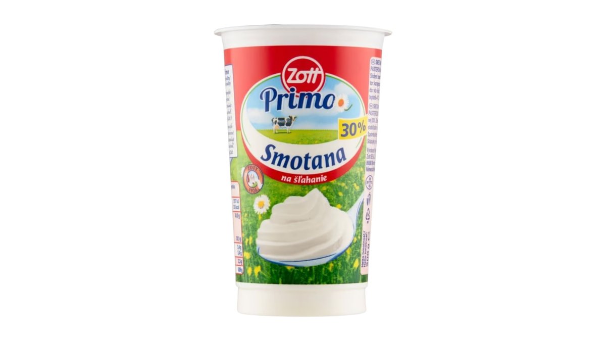 ** Zott Primo Smotana na šľahanie 30%, 200 g