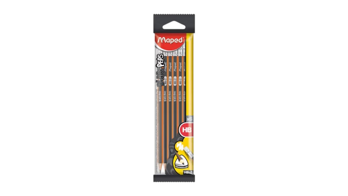 Maped Black Peps Ceruzka s ergonomickým trojhranným telom, 6 ks