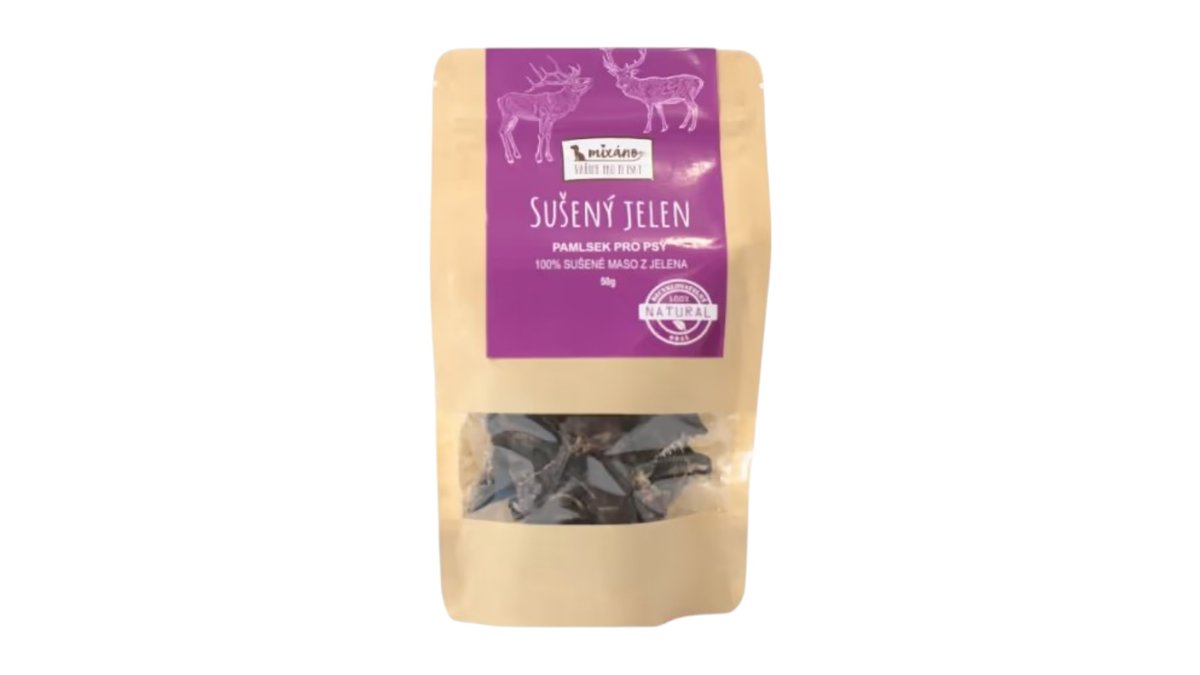 Sušený jeleň pre psa, 50 g
