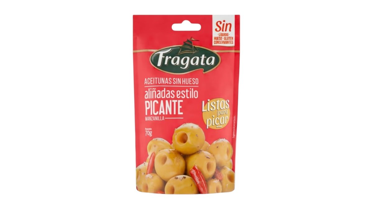 Fragata Ready to eat Zelené olivy s chilli, 70 g