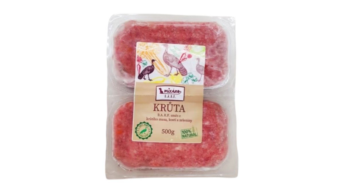 Barf Zmes z morčacieho mäsa kostí a zeleniny, 2 x 250 g