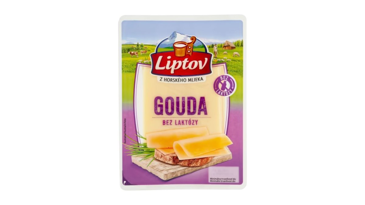 Liptov Gouda bez laktózy, plátky, 90 g