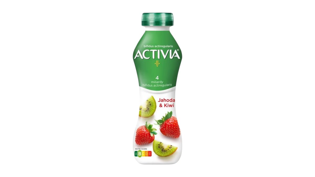 Activia Probiotický jogurtový nápoj jahoda a kiwi, 280 g