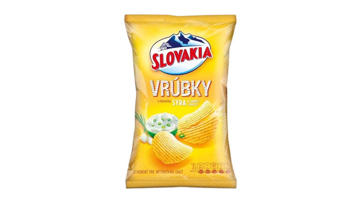 Slovakia Vrúbky s príchuťou syr a jarná cibuľka, 120 g