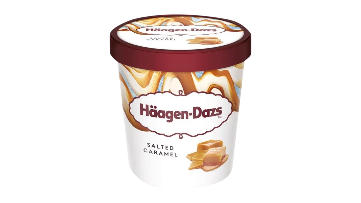 Häagen-Dazs Mrazený karamelový smotanový krém s tekutým slaným karamelom, 460 ml
