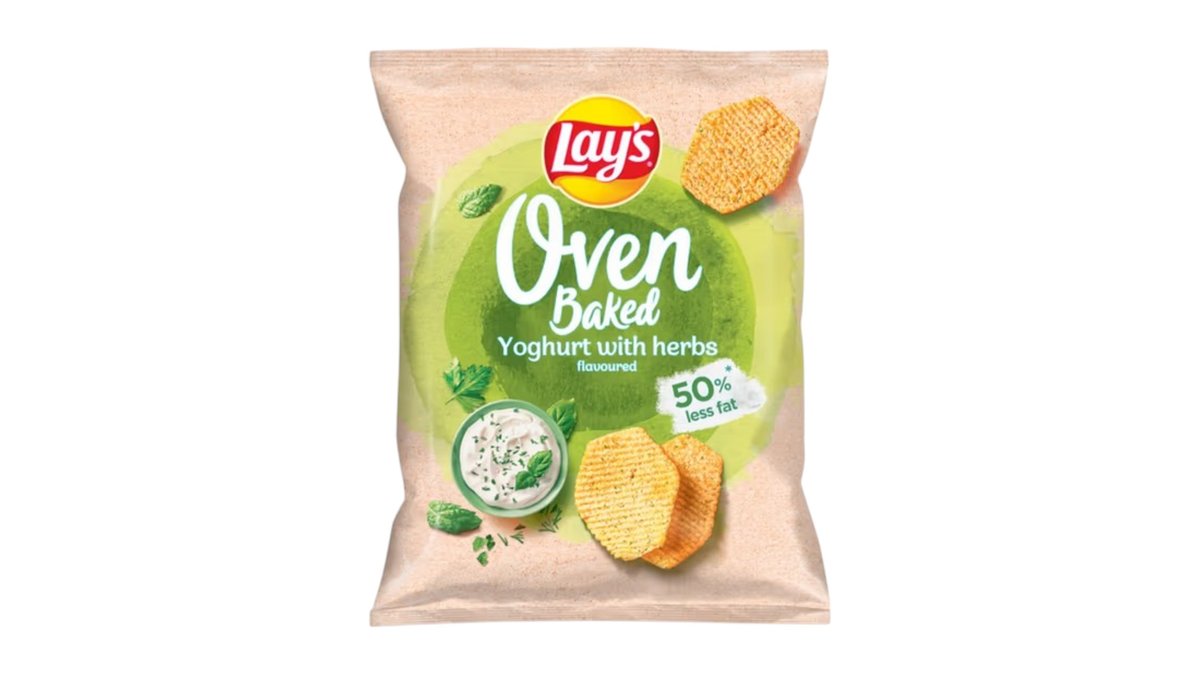 Lay's Oven baked chipsy, jogurt a bylinky, 55 g