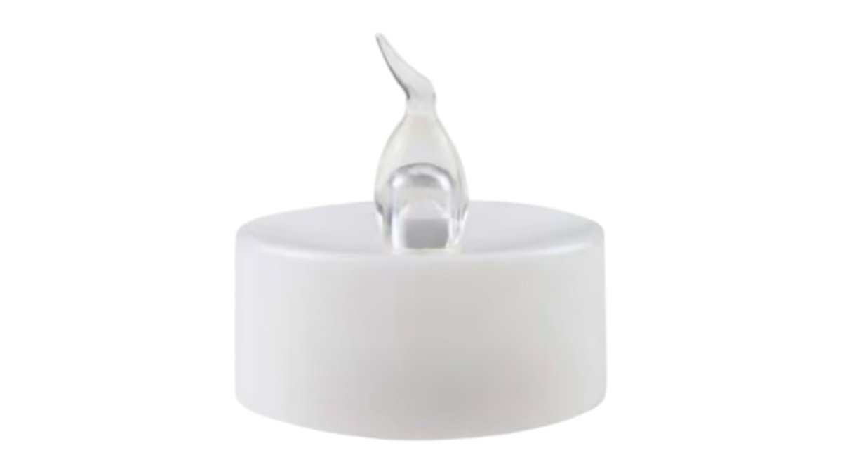 LED Sviečka čajová, biela, priemer 3,5 cm, 1 ks