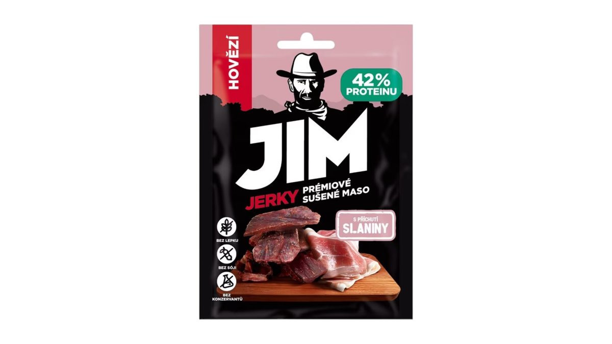 Jim Jerky Sušené mäso, hovädzie slanina, 23 g