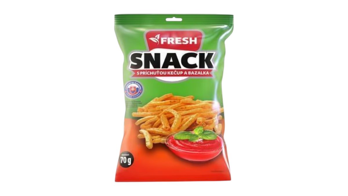Fresh Snack s príchuťou kečup a bazalka, 70 g