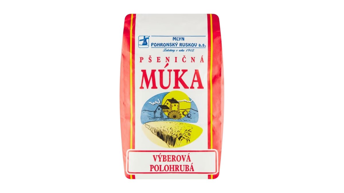 Mlyn Pohronský Ruskov Pšeničná múka výberová polohrubá, 1 kg