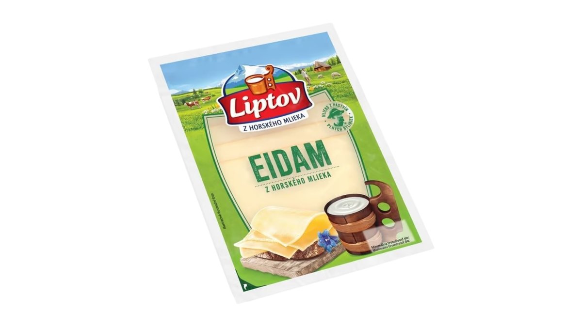 Liptov Eidam neúdený plátky, 90 g