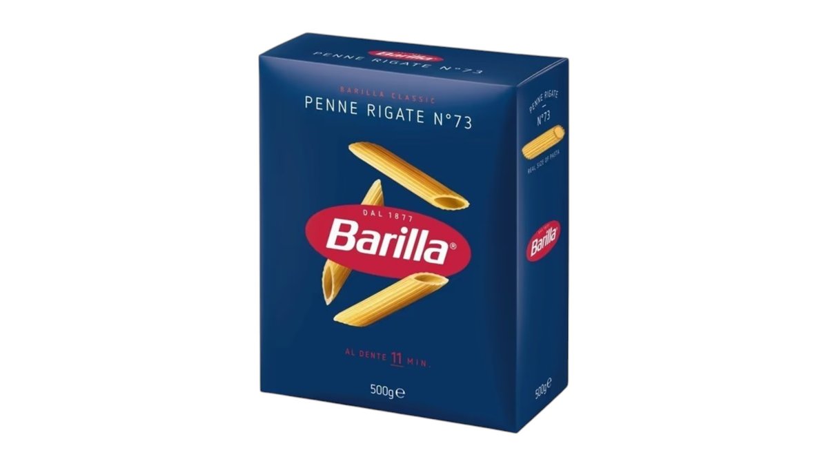 Barilla Penne Rigate, semolinové cestoviny, 500 g