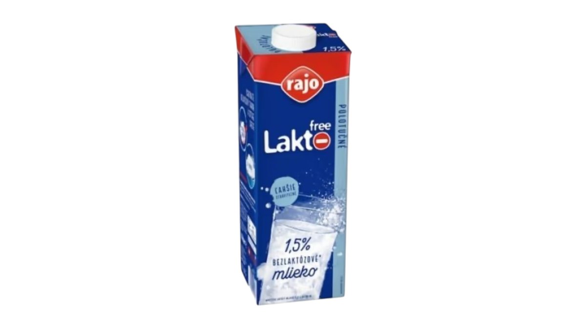 Rajo Lakto Free mlieko bez laktózy UHT 1,5%, 1 l