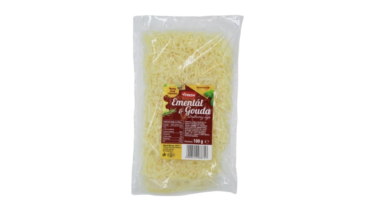 Fresh Ementál & Gouda, strúhaný syr, 100 g