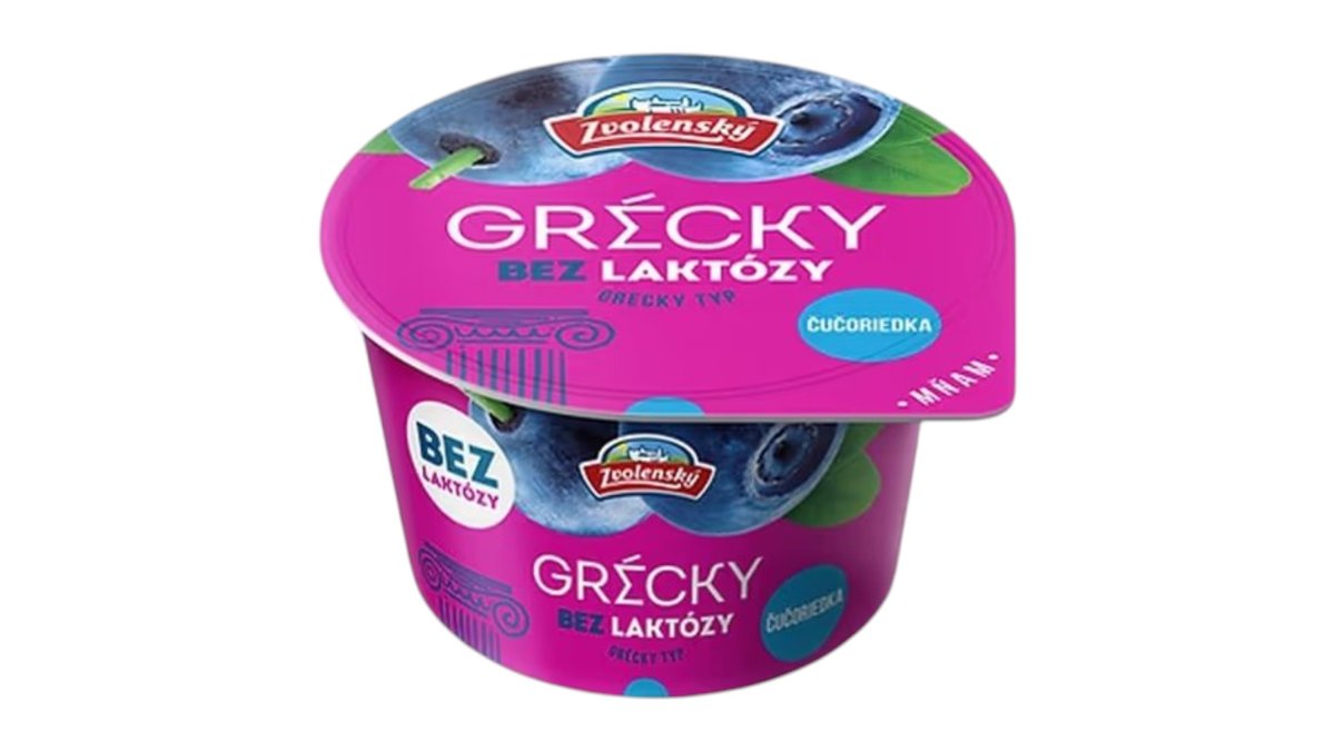 Zvolenský Grécky jogurt, bezlaktózový, čučoriedkový, 125 g