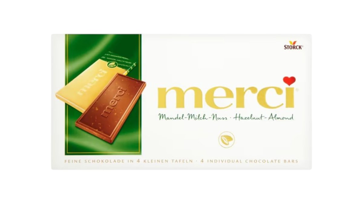 Merci tabuľková čokoláda oriešková, 100 g