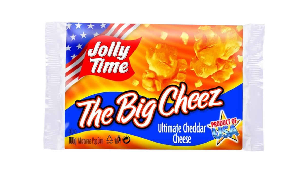 Jolly Time Popcorn s príchuťou syra, 100 g