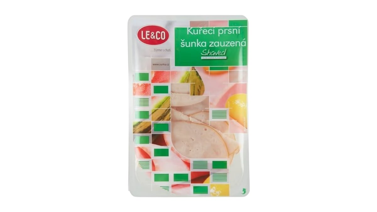 ** Le&Co Kuracia šunka výberová zaúdená 80%, 100 g