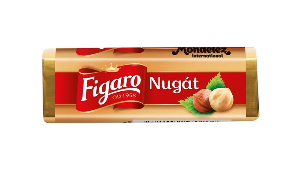 Figaro Nugát, tyčinka v mliečnej čokoláde, 32 g