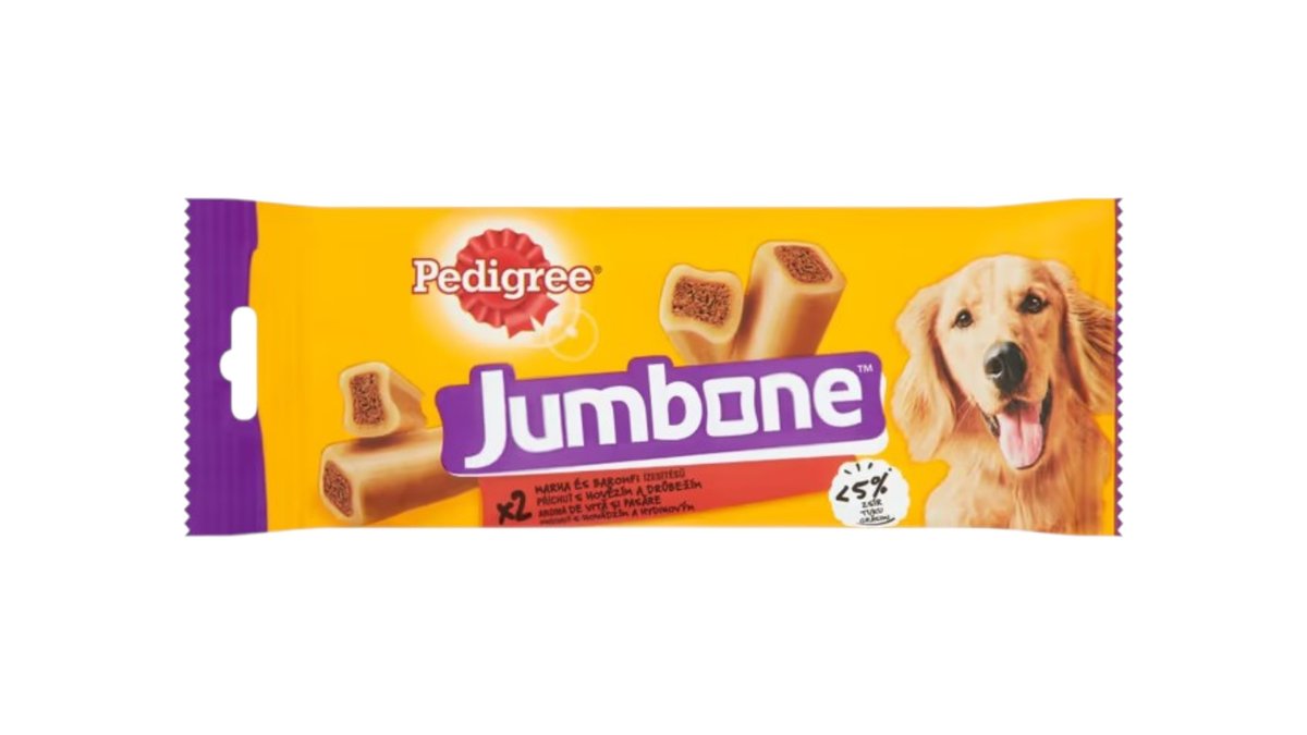 Pedigree Jumbone pre psa s hovädzím a hydinovým mäsom 2 ks, 180 g
